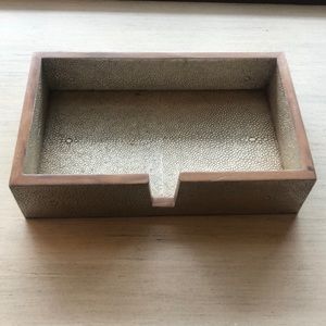 Manchester Faux Shagreen napkin holder
